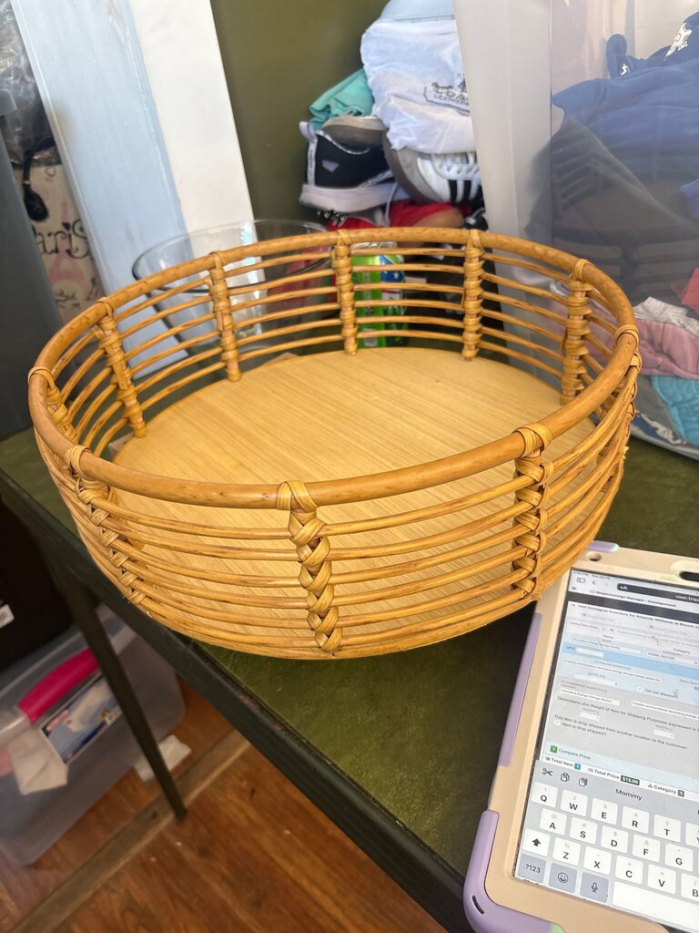 Round Bamboo Storage Basket