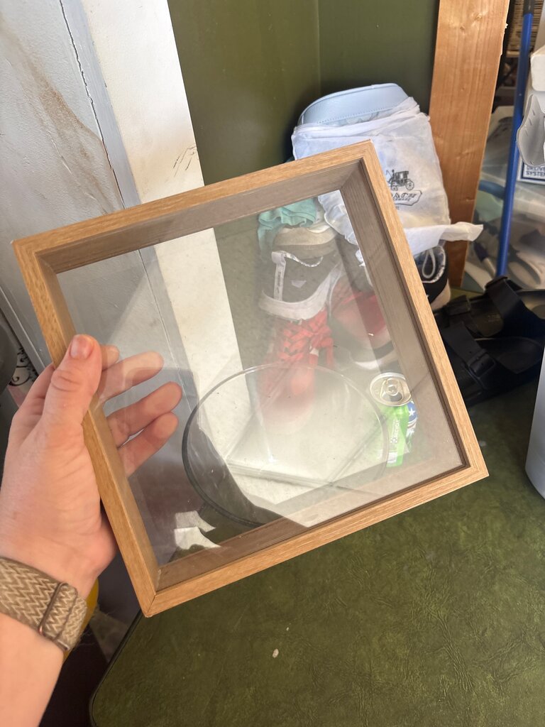 Wooden Display Box with Glass Top