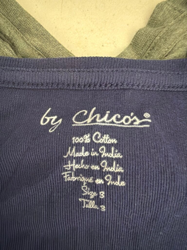Chico's Women's Blue Long Sleeve Top