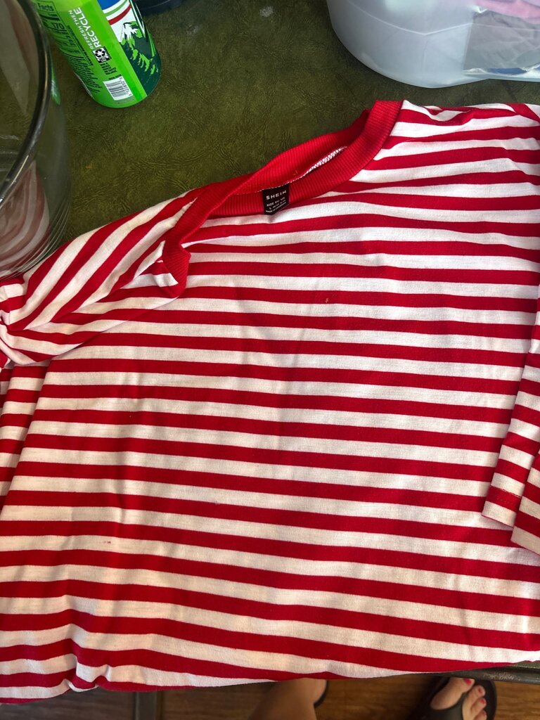 Red and White Striped T-Shirt