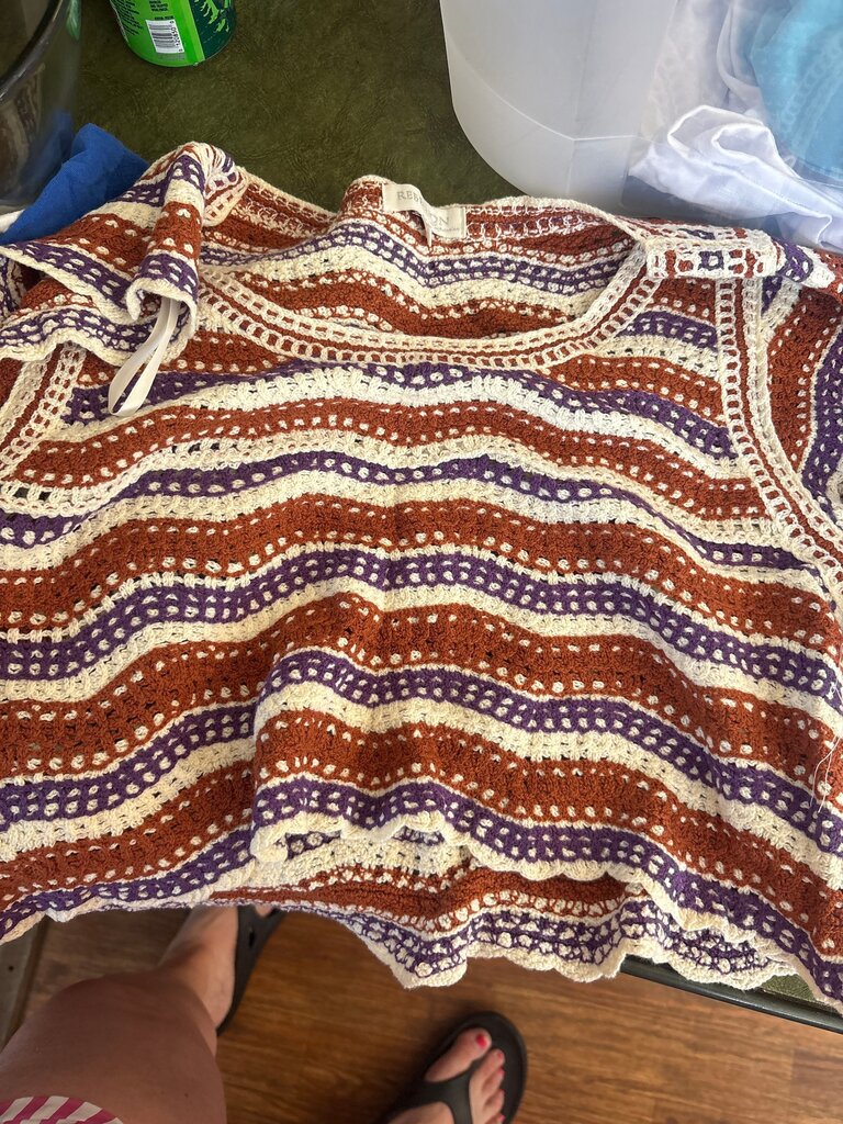 Striped Crochet Top