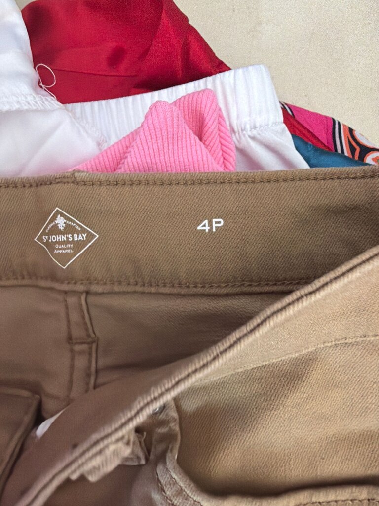 St. John's Bay Women's Tan Straight Leg Pants