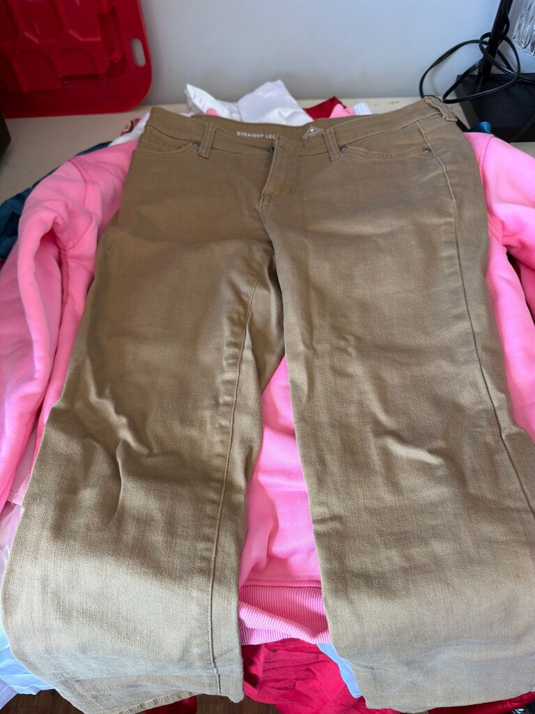 St. John's Bay Women's Tan Straight Leg Pants