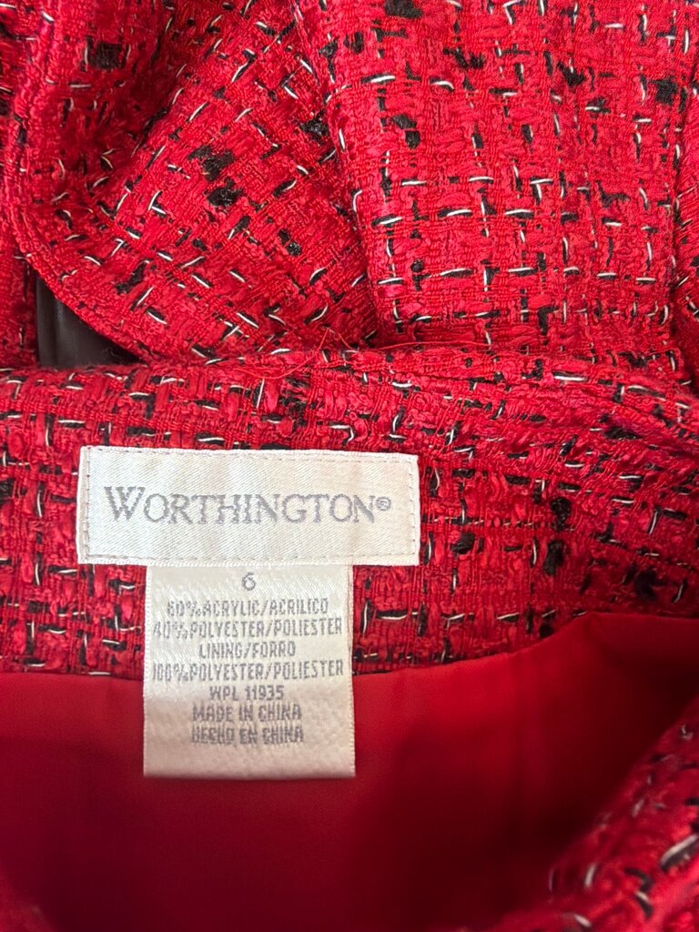 Worthington Red Tweed Jacket