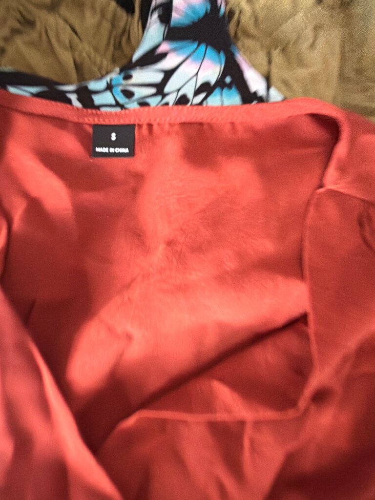 Women's Long Sleeve Orange Dress