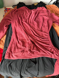 Ladies Red Wrap Top