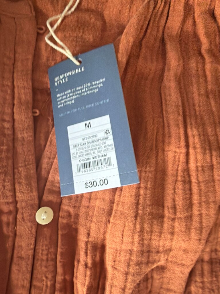 Orange Button-Up Dress