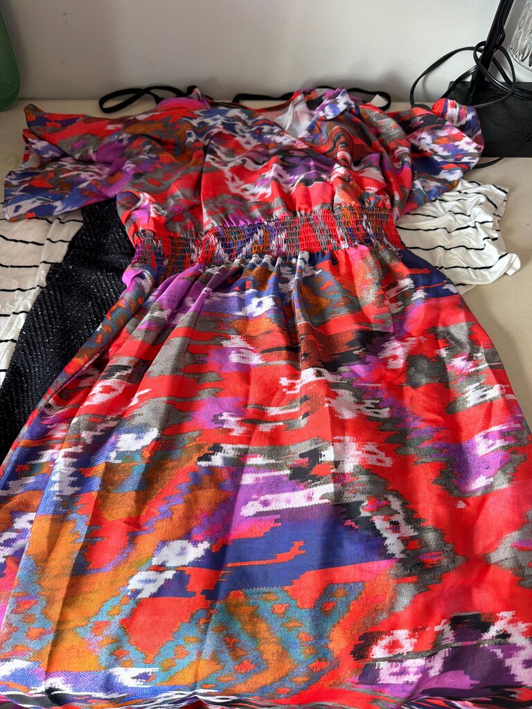Ellen Weaver Colorful Dress