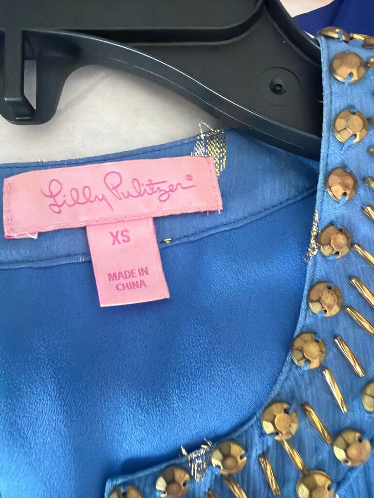 Lilly Pulitzer Blue Embellished Dress