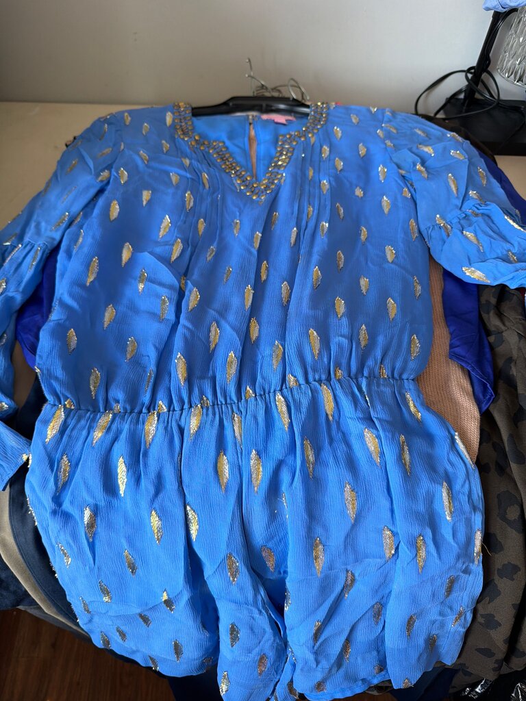 Lilly Pulitzer Blue Embellished Dress