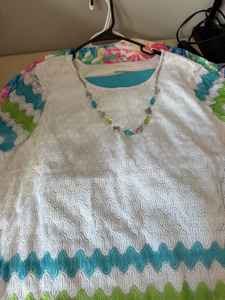 Alfred Dunner Colorful Sheer Top