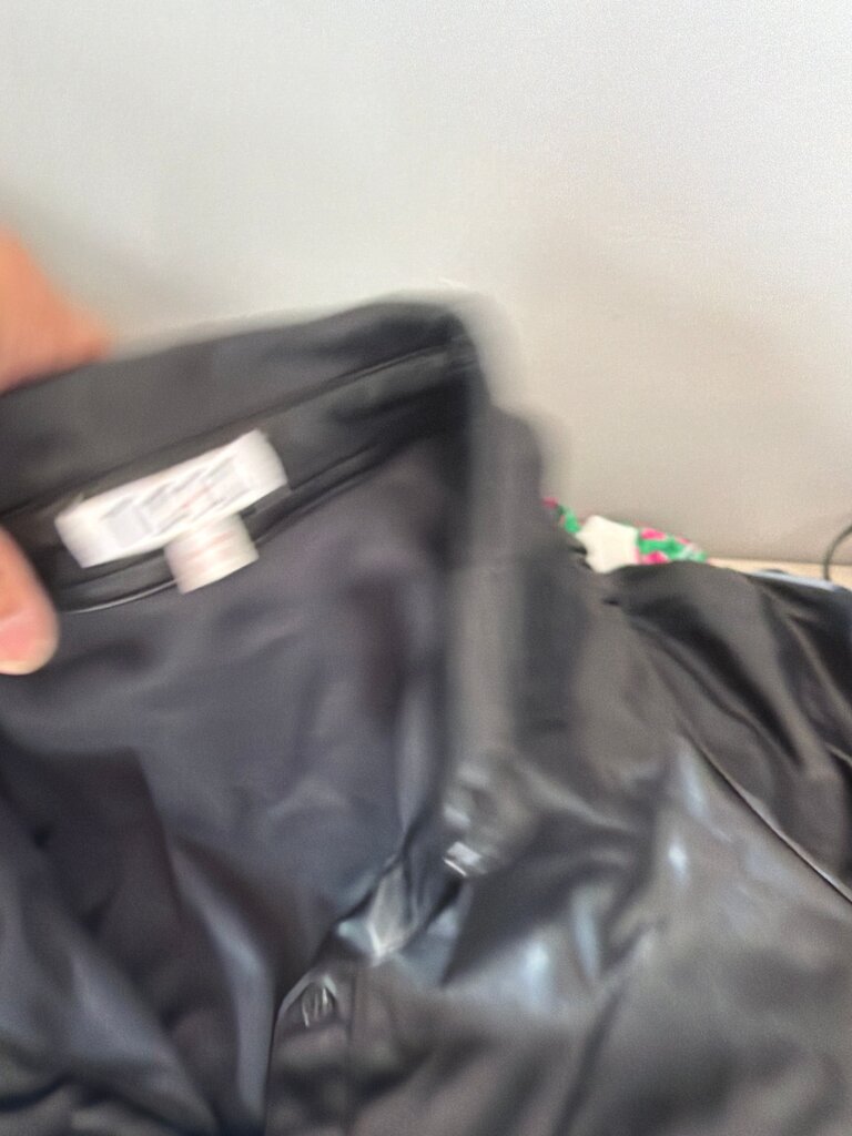 Black Faux Leather Dress