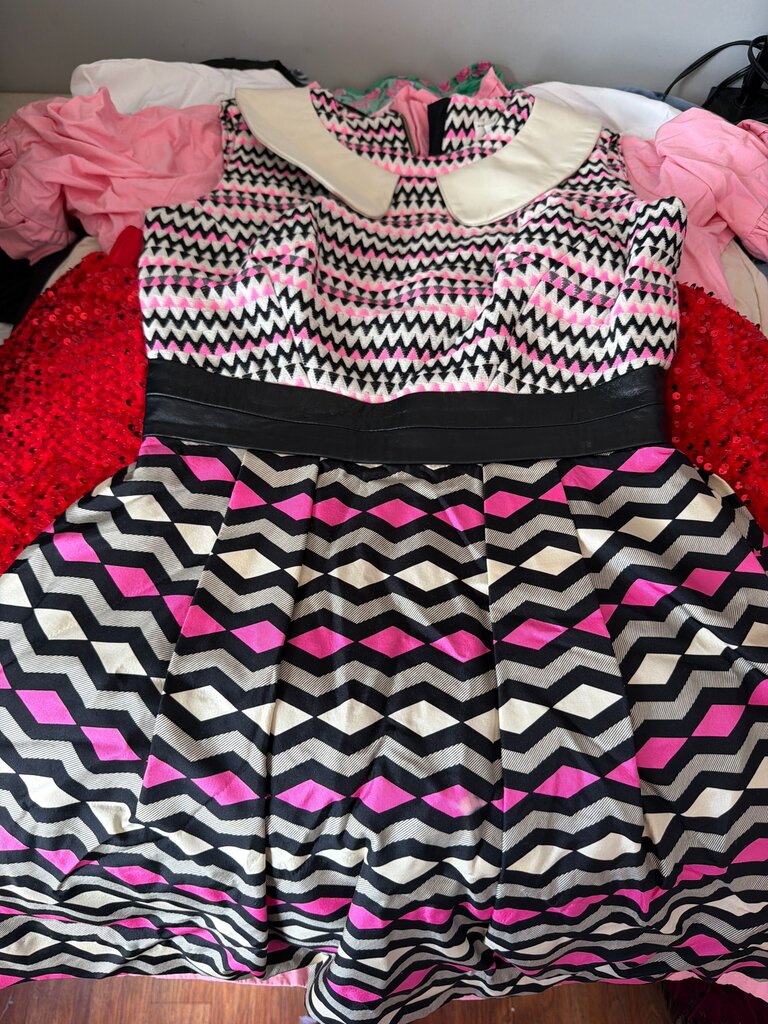 Shirley Original Dress with Geometric Pattern