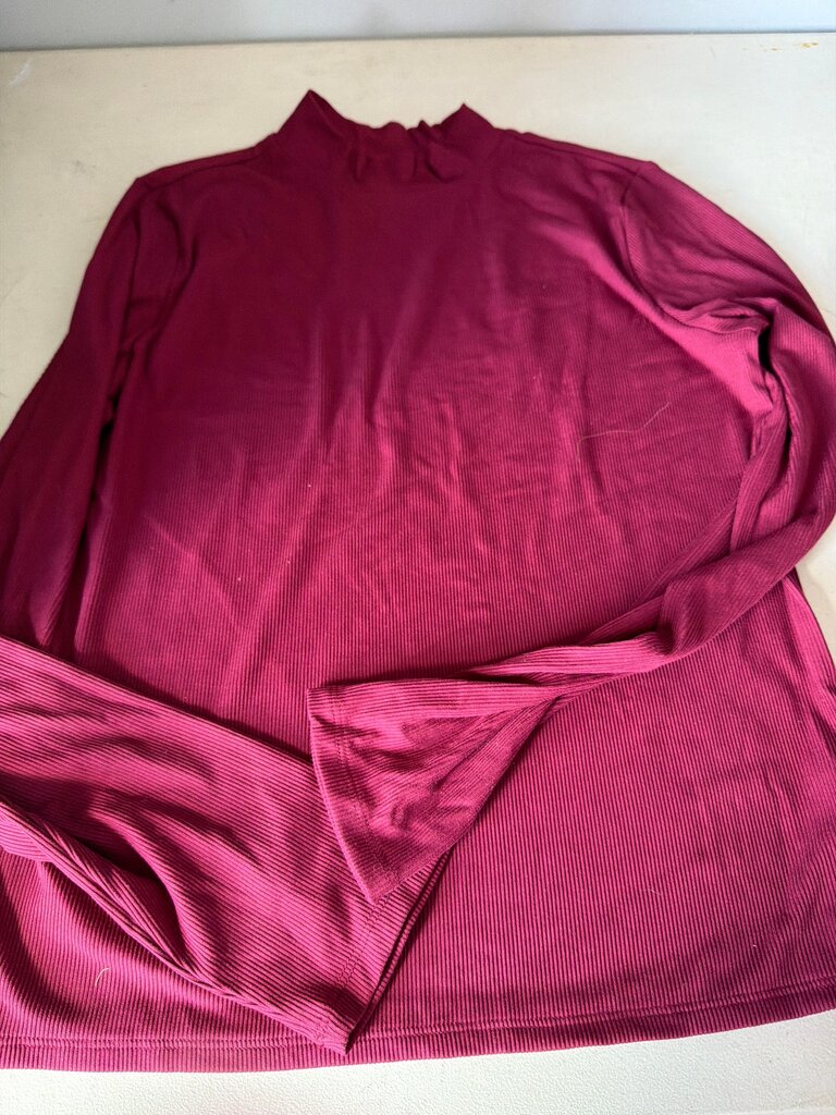 Mauve Long Sleeve Mock Neck Top