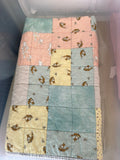 Children's Patchwork Blanket with Animal Print