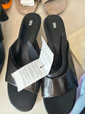 Zara Black Slide Sandals