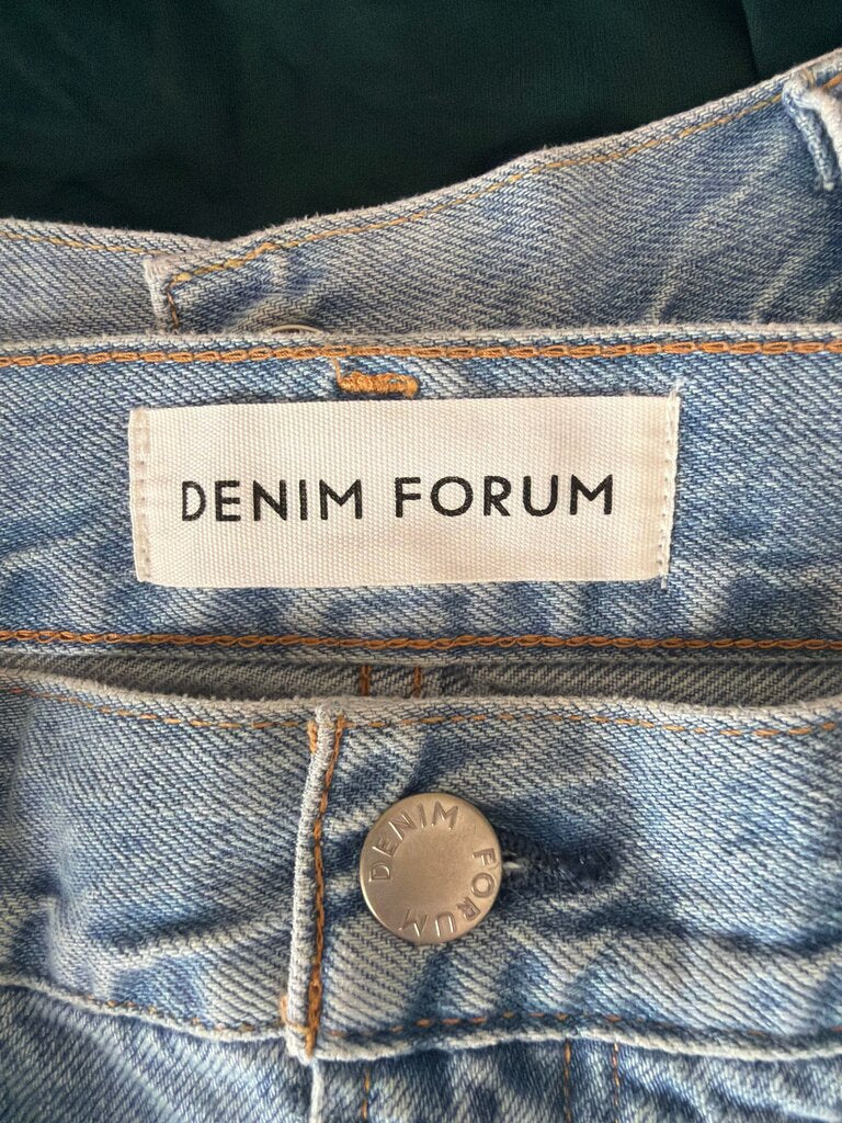 Denim Forum High-Waisted Shorts
