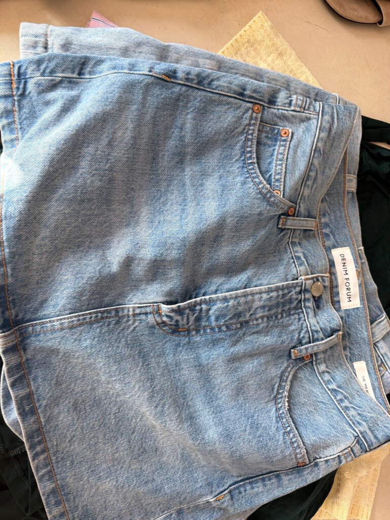 Denim Forum High-Waisted Shorts