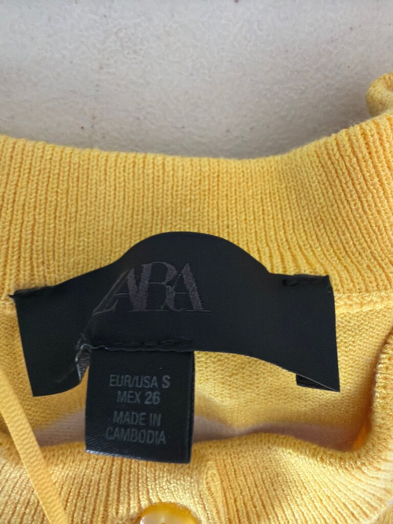 Zara Striped Yellow Cardigan