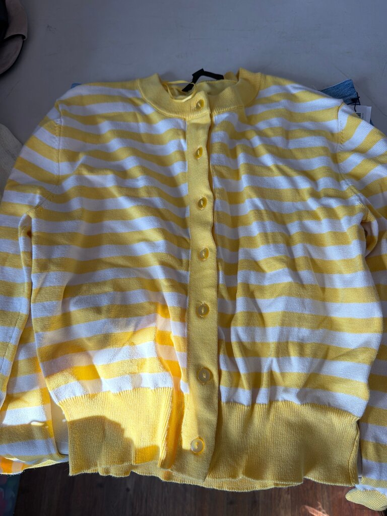 Zara Striped Yellow Cardigan