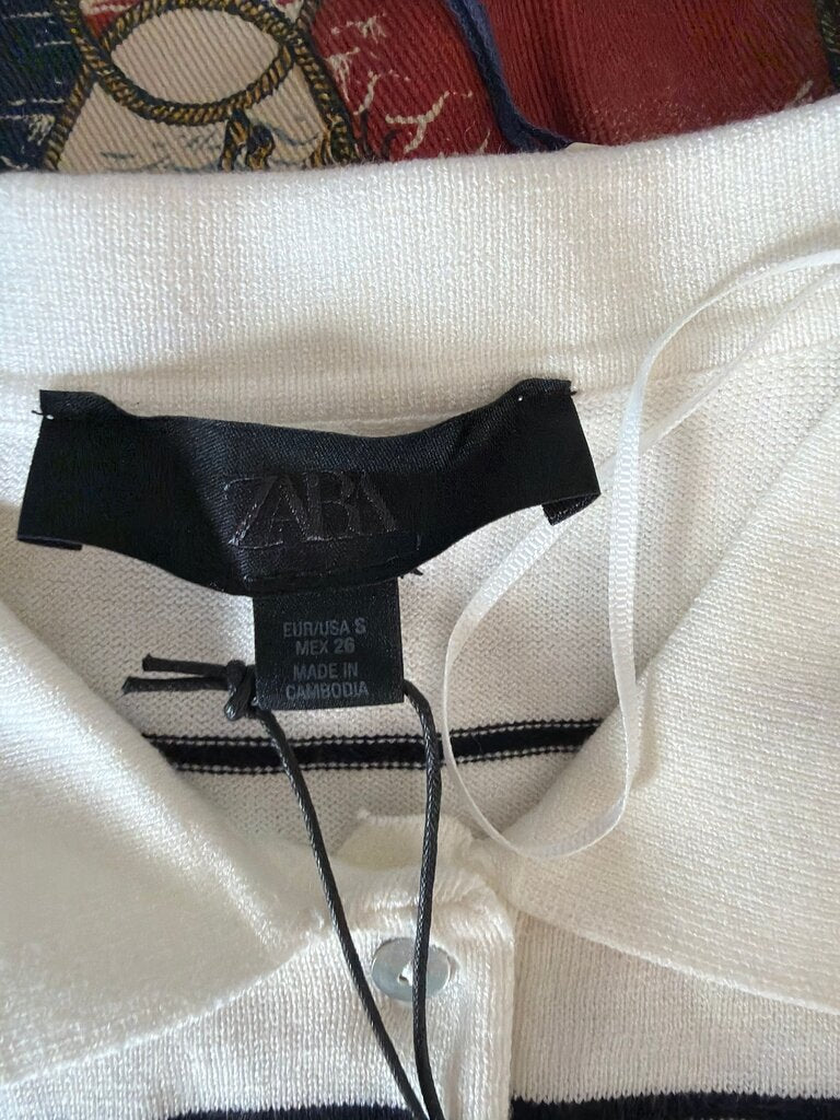 Zara Women's Striped Polo Shirt