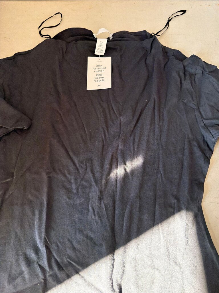 H&M Black Recycled Cotton T-Shirt