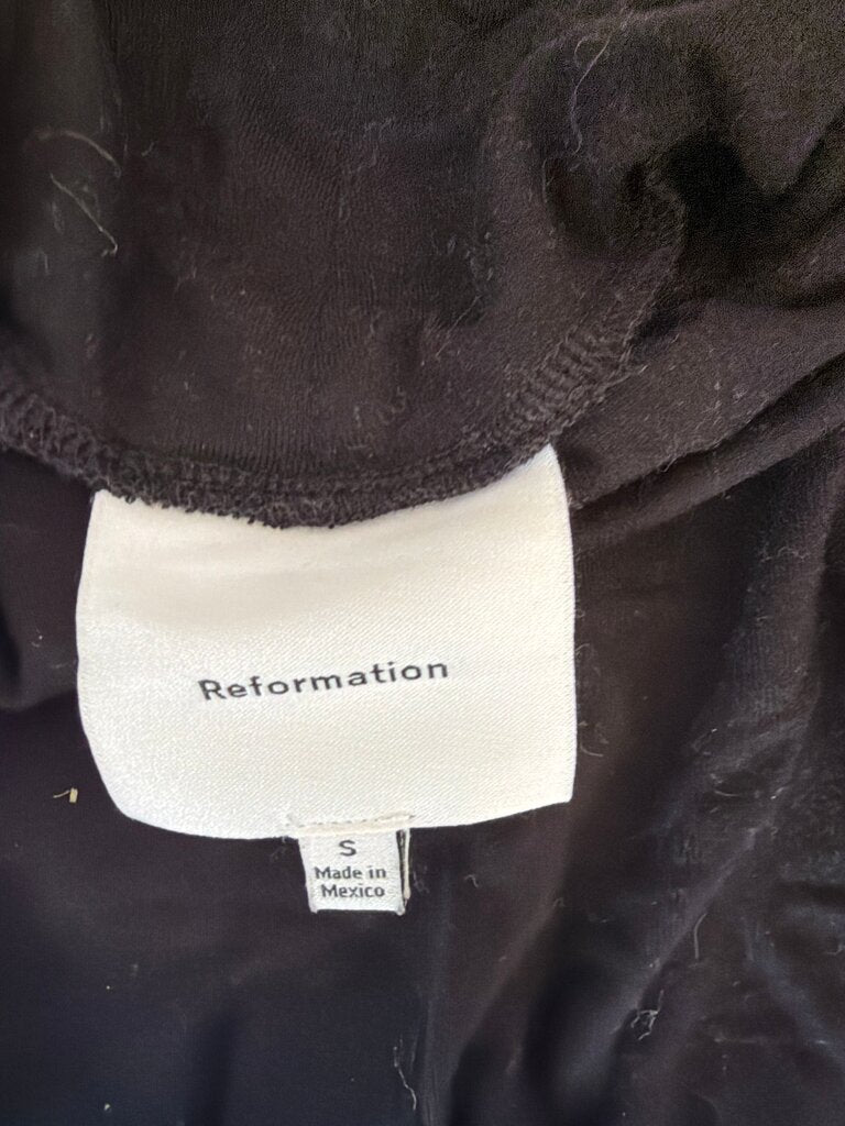 Reformation Black Long Sleeve Top