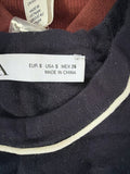 Navy and Burgundy Layered Tank Top
