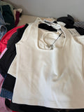 Women's White Sleeveless Top