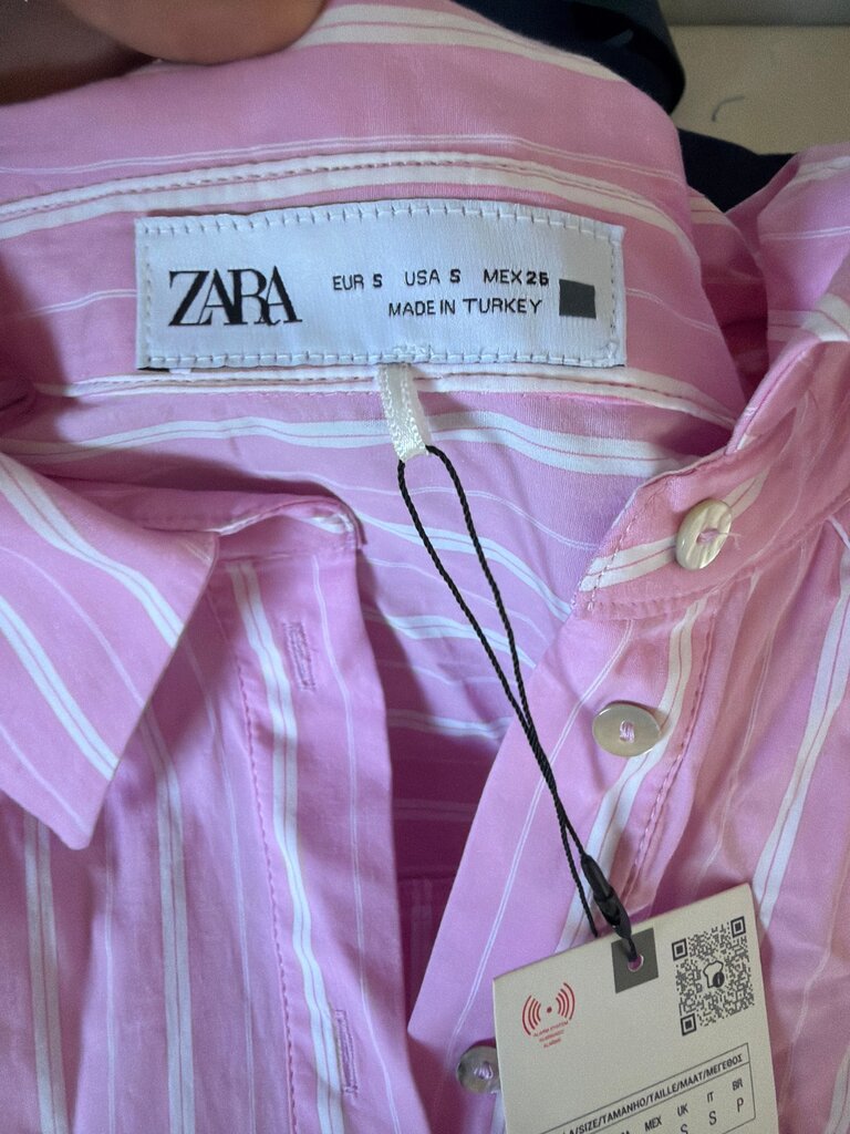Zara Pink Striped Shirt