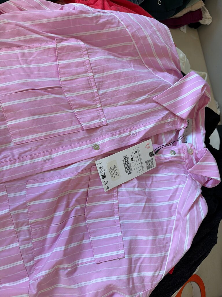 Zara Pink Striped Shirt