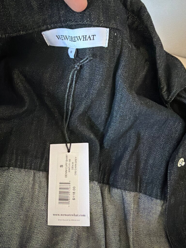 WeWoreWhat Denim Cuff Shirt