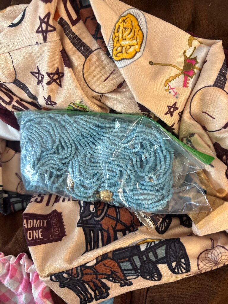 Blue Beaded Craft Supplies