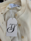 Ribbed Button-Up Sweater