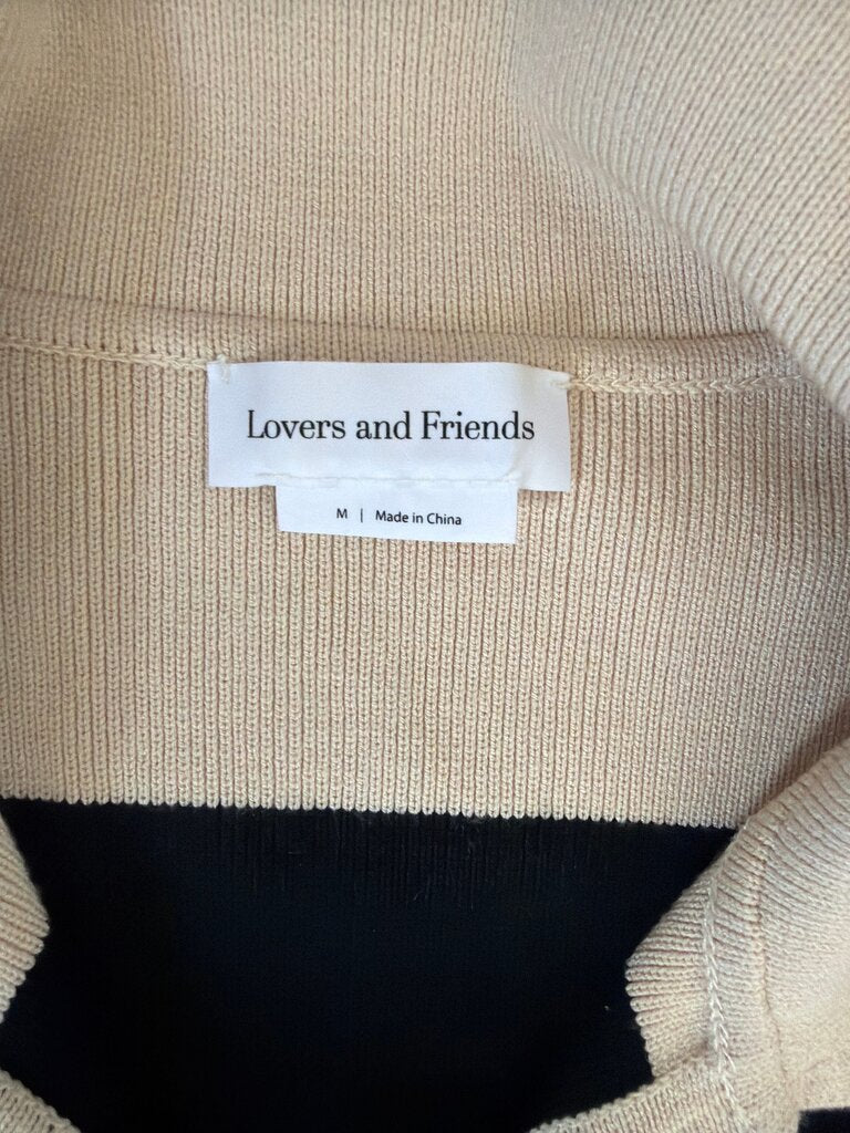 Lovers and Friends Striped Polo Sweater
