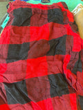 Red and Black Plaid Flannel Blanket
