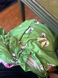 Green Bow Print Dress