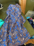 Paisley Print Blue Scarf