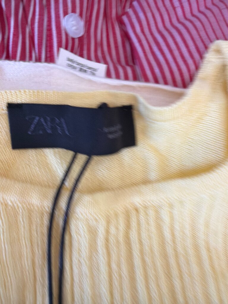 Zara Ribbed Yellow Top