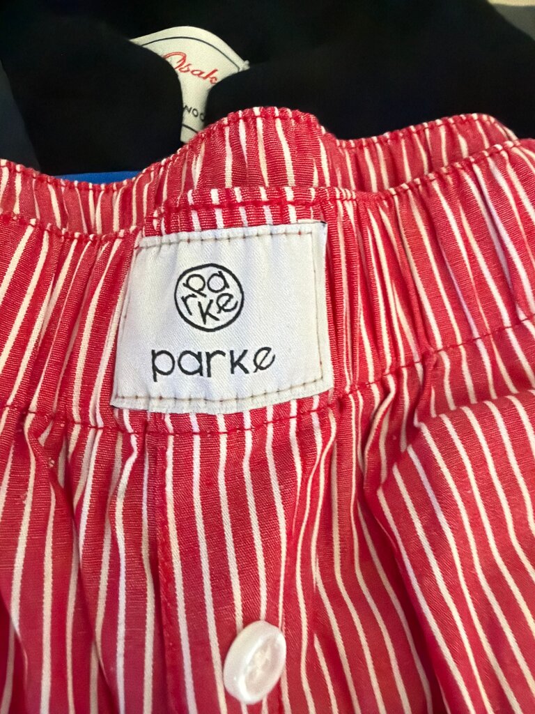 Parke Red Striped Pants