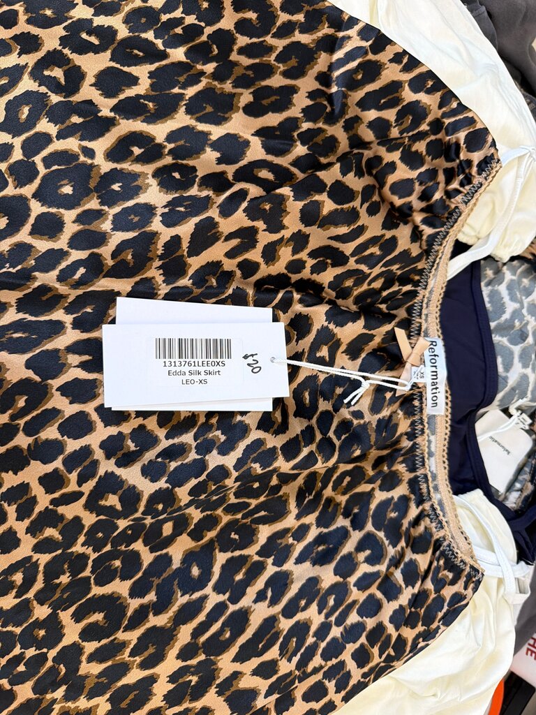 Edda Silk Skirt in Leopard Print