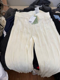 H&M Cream Pleated Trousers