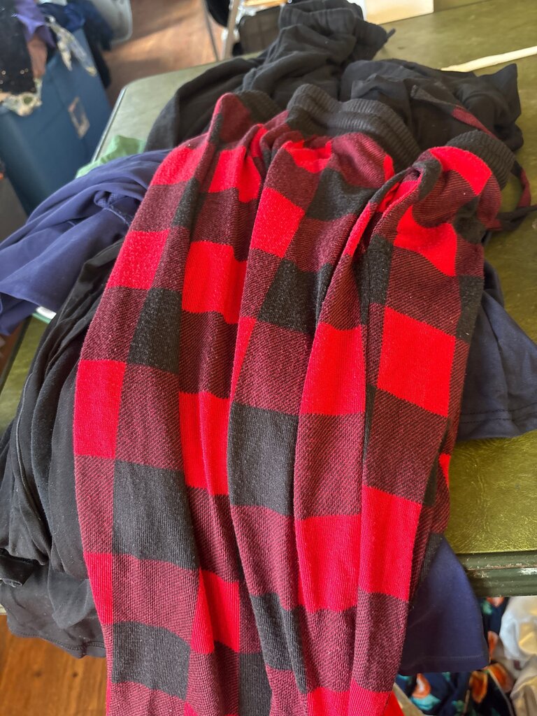 Red and Black Checkered Leggings