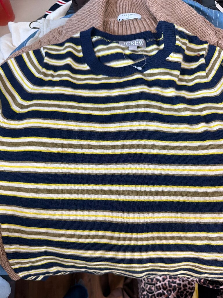 J.Crew Striped Short Sleeve Sweater