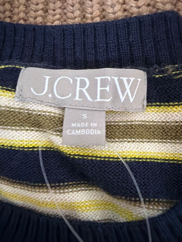 J.Crew Striped Short Sleeve Sweater