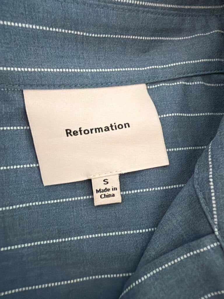 Reformation Striped Button-Up Shirt