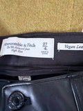 Abercrombie & Fitch Vegan Leather High Rise Jeans