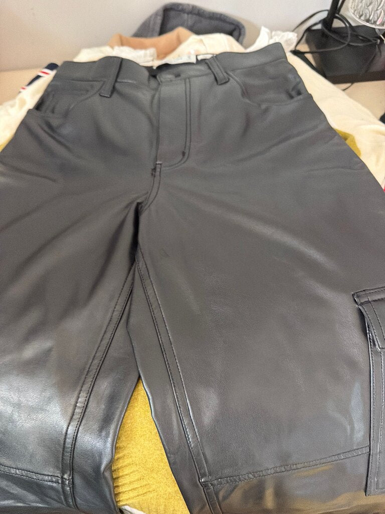 Abercrombie & Fitch Vegan Leather High Rise Jeans