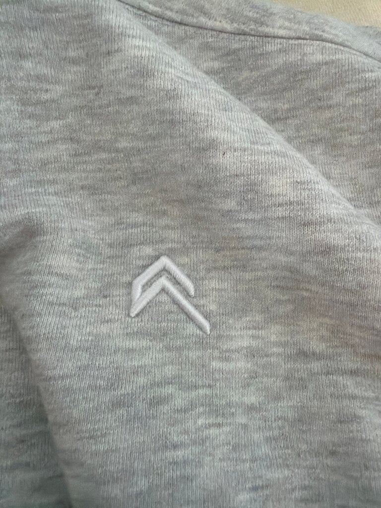 Men's Light Gray Zip-Up Sweatshirt
