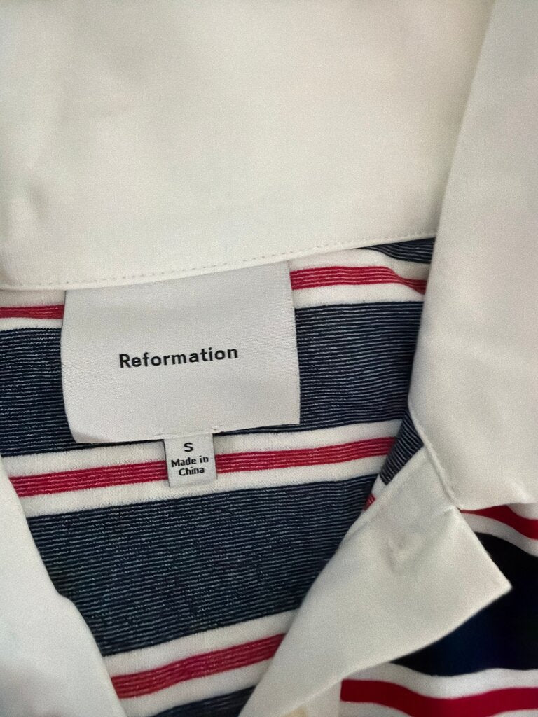 Reformation Striped Polo Shirt